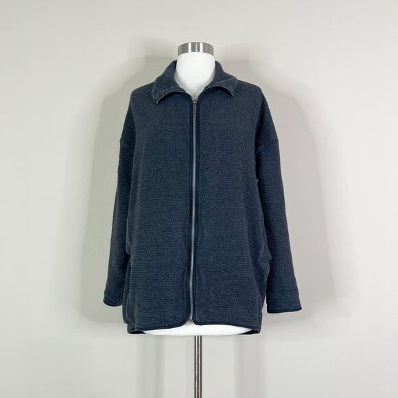 Lululemon | Peaceful Moments Full Zip Heathered Black Grey Oversized Jacket 4 - Picture 2 of 11